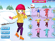 Флеш игра онлайн Девушка Сноубордистка Одеваются / Snowboarder Girl Dressup