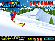 Флеш игра онлайн Сноубординг / Snowboarding Superman 