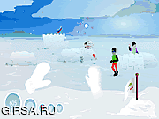 Флеш игра онлайн Война снежками / Snowlympics