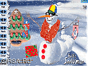 Флеш игра онлайн Build a Snowman