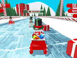 Флеш игра онлайн Снеговик рождественские бега