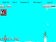 Флеш игра онлайн Снеговик выжить