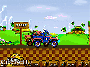Флеш игра онлайн Гонка с Соником / Sonic Truck Wars