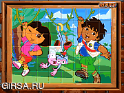 Флеш игра онлайн Sort My Tiles Dora the Expoler