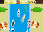 Флеш игра онлайн Парковка катера / Speed Boat Parking