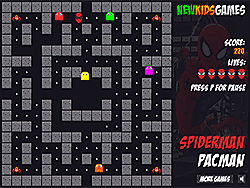 Флеш игра онлайн Человек паук - пакмен