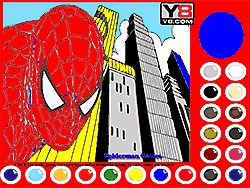 Флеш игра онлайн Раскраска человек паук