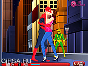 Флеш игра онлайн Человек-паук - поцелуи