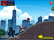 Флеш игра онлайн Человек-паук на мотоцикле