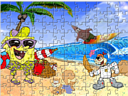 Флеш игра онлайн Спанч Боб на пляже