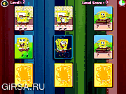 Флеш игра онлайн Spongebob Card Fun