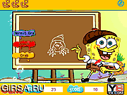 Флеш игра онлайн Непонятные рисунки Губки Боба / Spongebob Draws Something