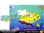 Флеш игра онлайн Спанч Боб - головоломка / Spongebob Jigsaw 