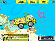 Флеш игра онлайн Спанч Боб на грузовике 2