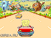 Флеш игра онлайн Дорожное приключение Губки Боба / Spongebob Road