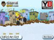 Флеш игра онлайн Губка Боб. Снегоходы / Spongebob Snow Motorbike 