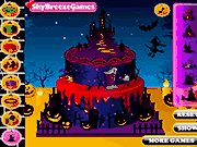 Флеш игра онлайн Жуткий Торт Украшение / Spooky Cake Decorating