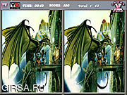 Флеш игра онлайн Найди различия-Драконы / Spot the Differences-Dragons