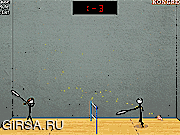 Флеш игра онлайн Стикмен. Бадминтон II / Stick Figure Badminton II