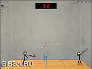 Флеш игра онлайн Stick Figure Badminton