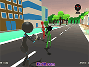 Флеш игра онлайн Вооруженный стикмен убийца 3D