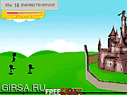 Флеш игра онлайн Стикман атакует замок