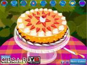 Флеш игра онлайн Клубничный пирог сыром / Strawberry Cheese Cake 