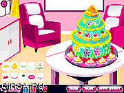 Флеш игра онлайн Декорирование летнего торта