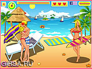 Флеш игра онлайн Солнечные ванны Поцелуи
