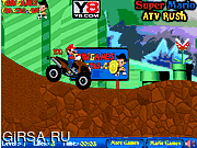 Флеш игра онлайн Супер Марио Раш / Super Mario ATV Rush 