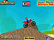 Флеш игра онлайн Супер Марио и гонка на мотоциклах
