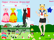 Флеш игра онлайн Супер Принцесса платье вверх / Super Princess Dress-up
