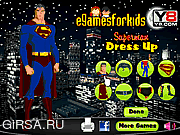 Флеш игра онлайн Супермен одевается