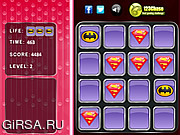 Флеш игра онлайн Логотип Супермена - Матч Памяти / Superman Logo - Memory Match