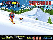 Флеш игра онлайн Супермен-спортcмен / Superman Snowboarding 