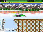 Флеш игра онлайн Супер Ралли На Снегоходах / Super Snowmobile Rally