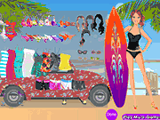 Флеш игра онлайн Девушки Серфера Одеваться / Surfer Girl Dressup