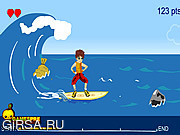 Флеш игра онлайн Опасный серфинг / Surfing Danger 