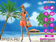 Флеш игра онлайн Сладкое испаноязычные девушки на пляже одеваются
