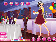 Флеш игра онлайн Сладкий Официантка Платье Вверх / Sweety Waitress Dress Up