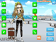 Флеш игра онлайн Девушка Моды в аэропорту