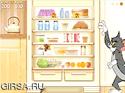 Флеш игра онлайн Tom и Джерри - Война у Холодильника