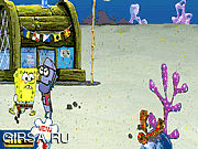 Флеш игра онлайн Sponge Bob Square Pants: Anchovy Assault