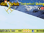 Флеш игра онлайн Лыжный спуск / Tinkerbell Skiing 