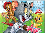 Флеш игра онлайн Tom and Jerry - Jigsaw 