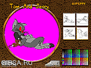 Флеш игра онлайн Tom and Jerry online Coloring