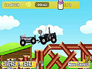 Флеш игра онлайн Том и Джери на тракторе 2 / Tom and Jerry Tractor 2