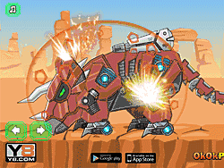 Флеш игра онлайн Игрушка Робот Войны Трицератопс