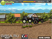 Флеш игра онлайн Гонка на тракторе / Tractor Farm Racing