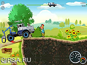 Флеш игра онлайн Езда на тракторе / Tractors Power Adventure